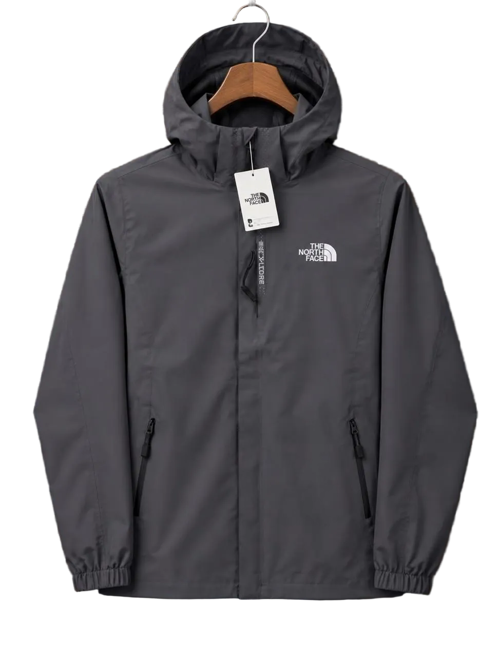 Chaqueta rompevientos The North Face impermeable en color negro, ideal para protección contra viento y lluvia.