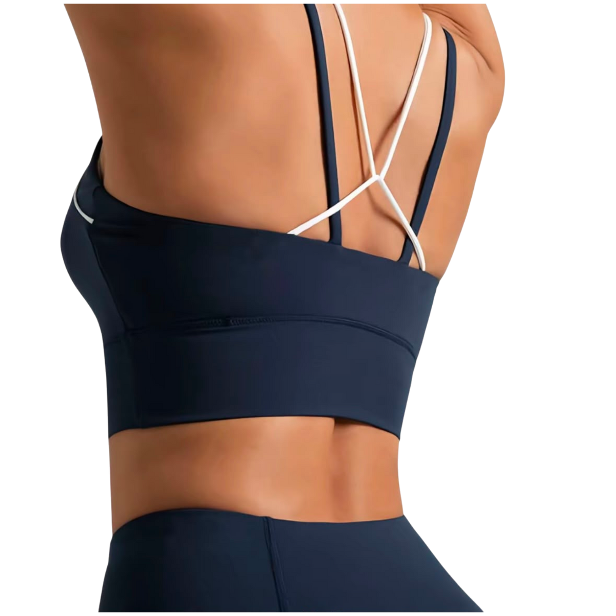 Leggins entubados y top con tirantes dobles de ropa deportiva My Store 2, en color azul, ajustados y cómodos para entrenamiento.
