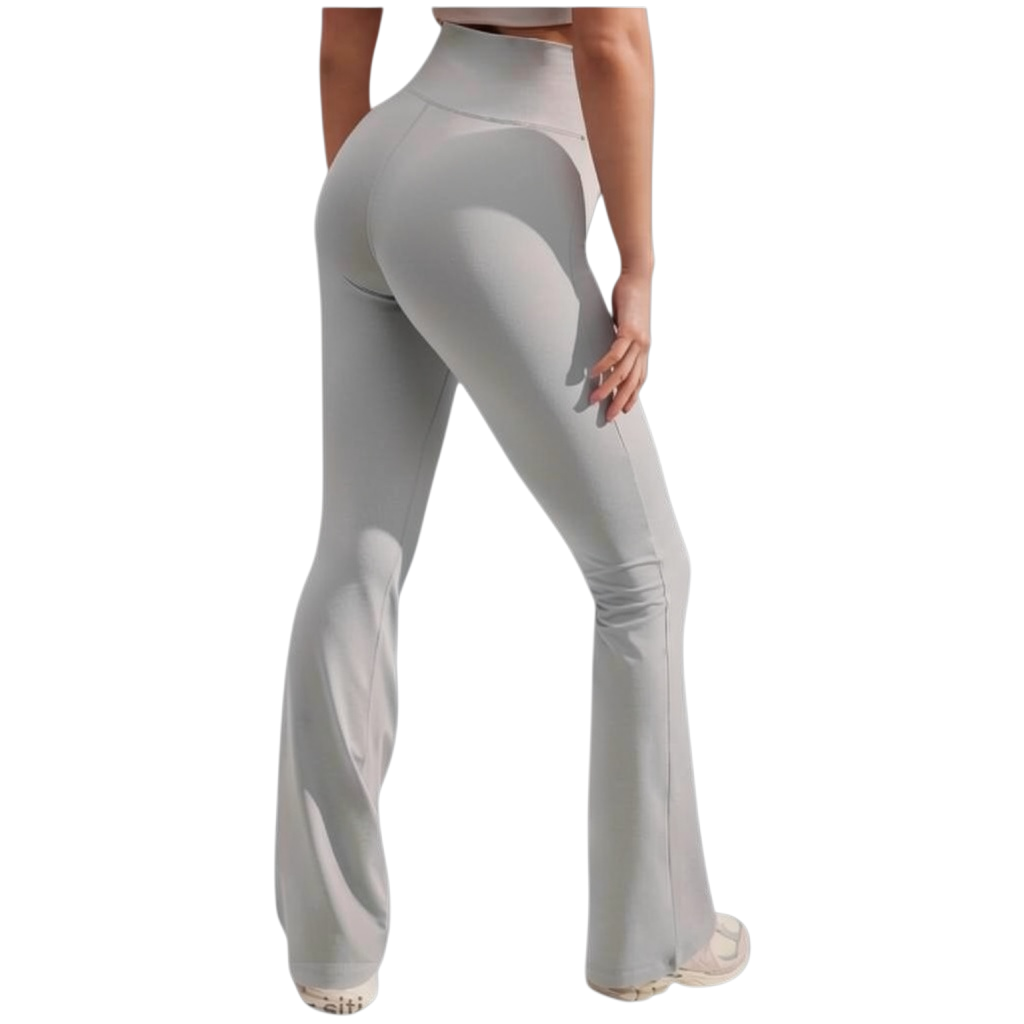 Leggins acampanados de ropa deportiva de la marca Selah Boutique, en diferentes colores, mostrando el diseño y estilo del producto.