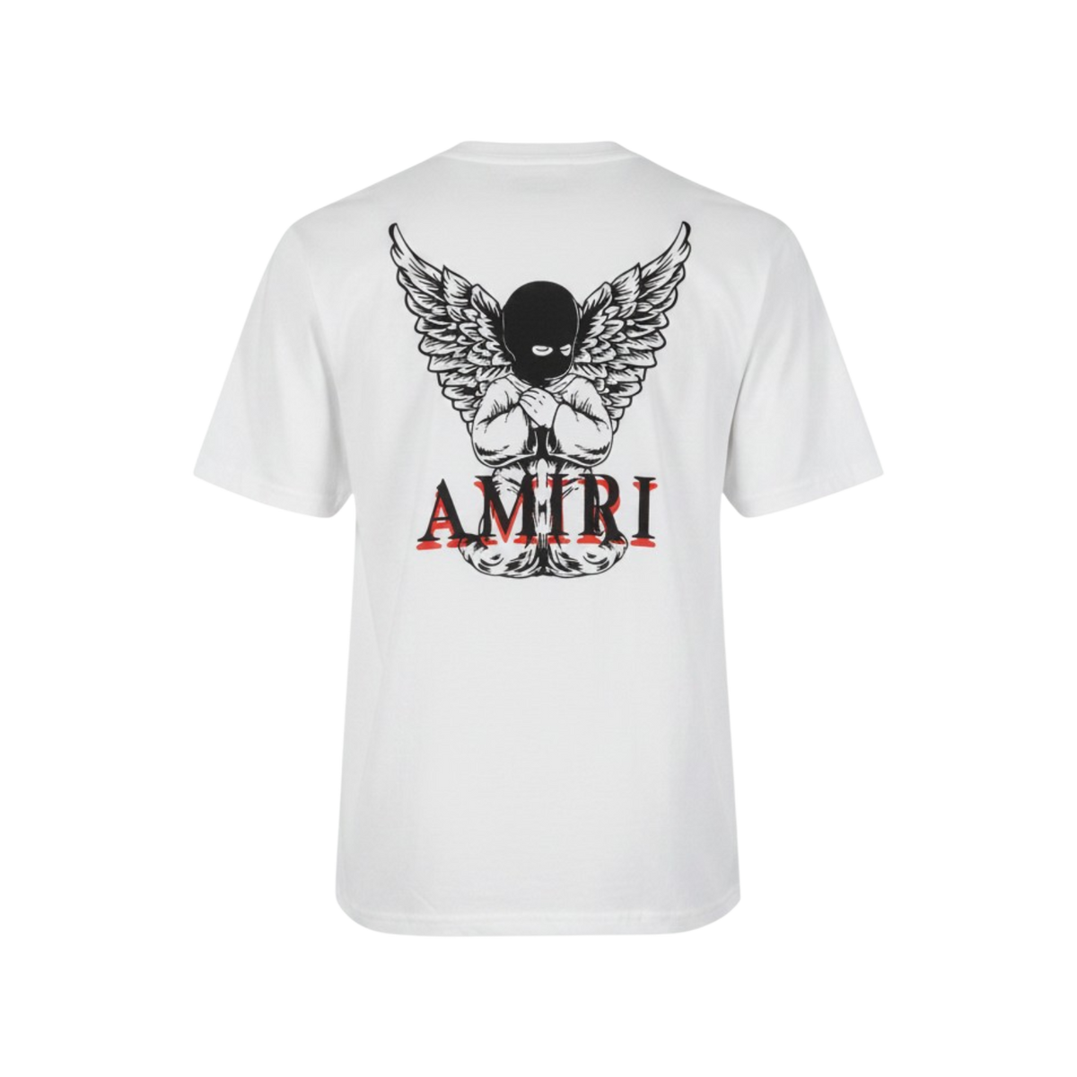 Camiseta premium AMIRI Blanca Angel Espalda de manga larga, con diseño artístico en la espalda, en color blanco.