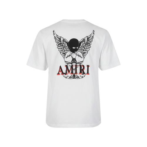 Camiseta premium AMIRI Blanca Angel Espalda de manga larga, con diseño artístico en la espalda, en color blanco.