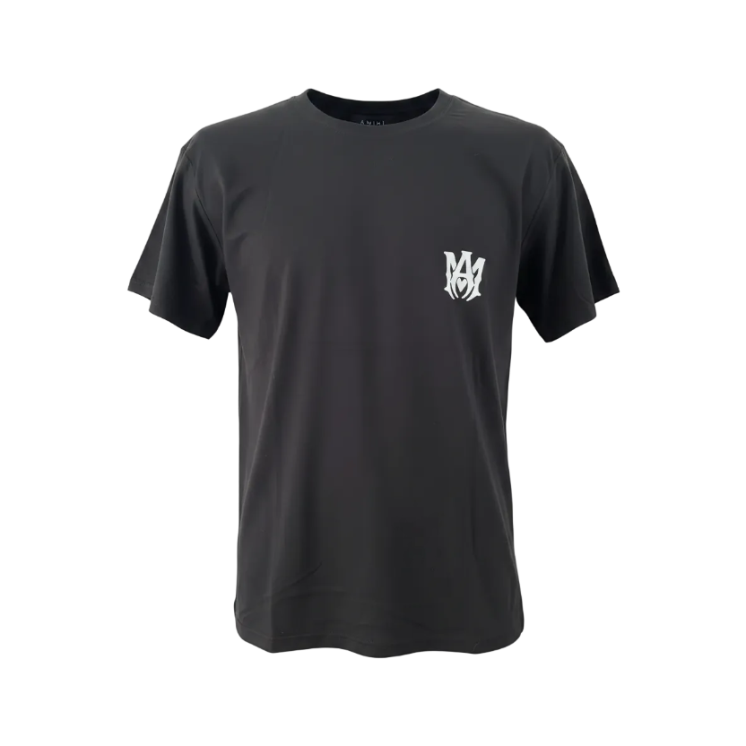 Playera premium AMIRI negra con calaveras en la espalda, talla XL, diseñada por Selah Boutique, imagen de la parte trasera.