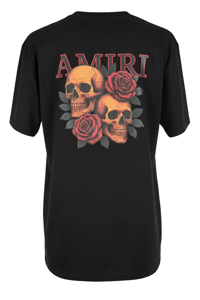 AMIRI NEGRA CALAVERAS ESPALDA XL