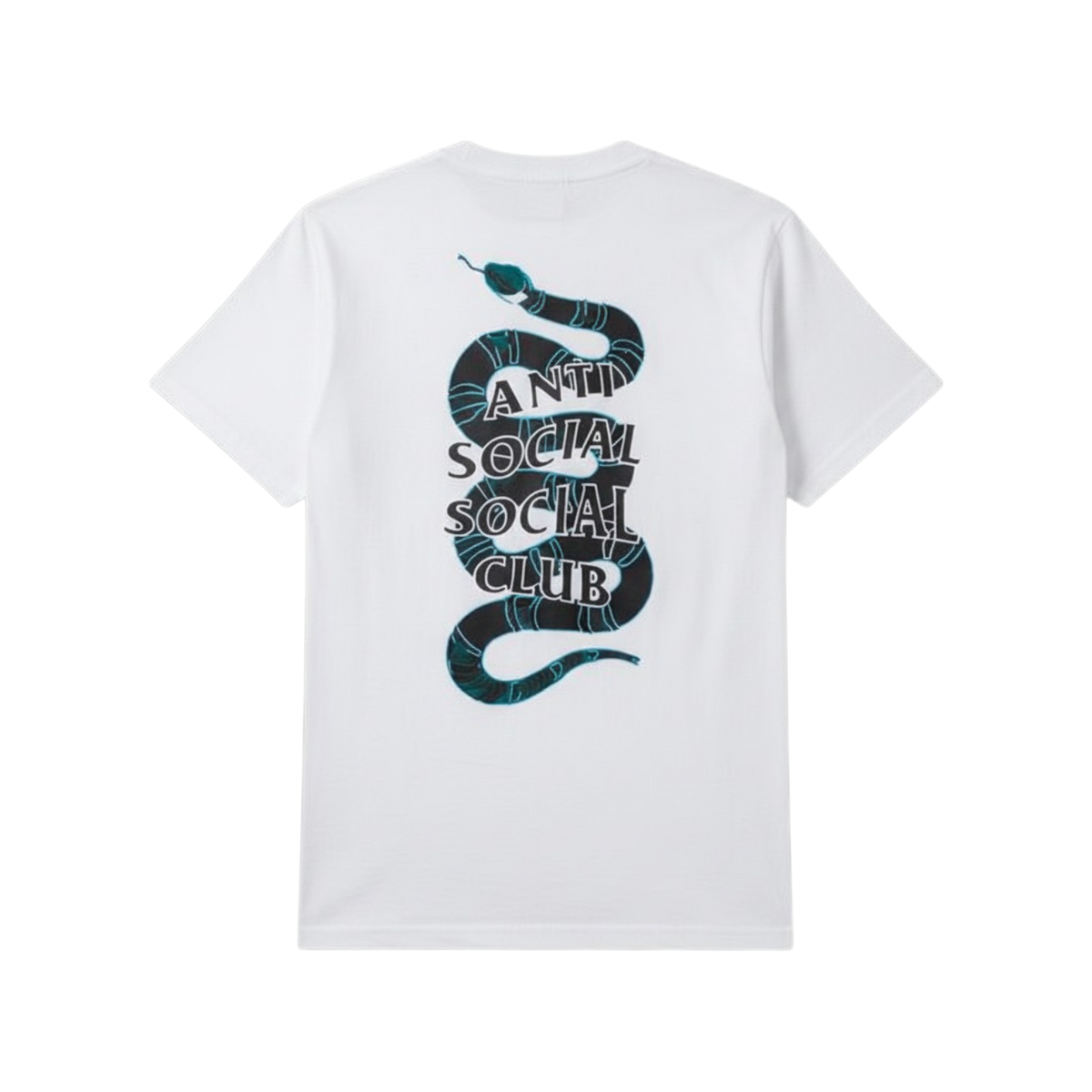 Playera premium blanca Anti Social Víbora S de Selah Boutique, con diseño en la espalda, ideal para estilo casual y moderno.