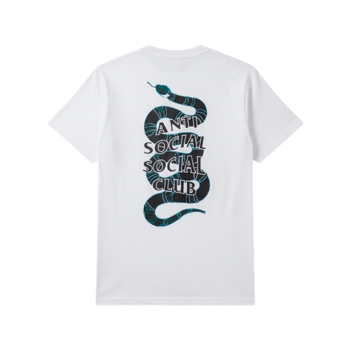 Playera premium blanca Anti Social Víbora S de Selah Boutique, con diseño en la espalda, ideal para estilo casual y moderno.