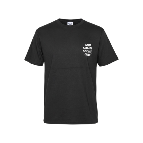 Playera premium Antisocial Club negra con letras naranjas de Selah Boutique, vista frontal.