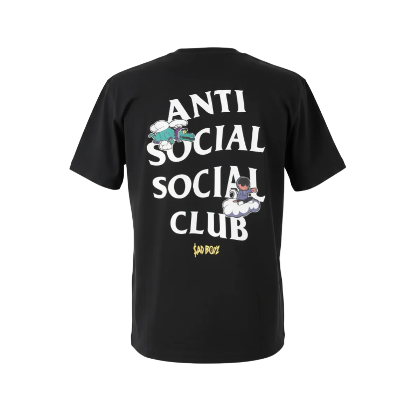 Playera premium negra Antisocial Club XL de Selah Boutique, con diseño de dragón en el frente, en estilo casual y moderno.