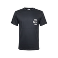 Playera negra antisocial con fantasmas en la espalda, talla S, de la marca Selah Boutique, ropa premium con diseño único.