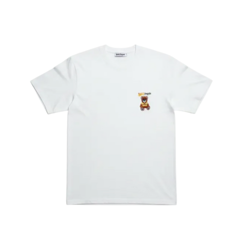 Playera blanca de la marca Selah Boutique, modelo Angels G, de estilo premium, con diseño simple y elegante sobre fondo blanco.