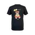 Playera premium Angels oso con gafas en color gris, diseño de Selah Boutique, con ilustración de oso con gafas en la camiseta.