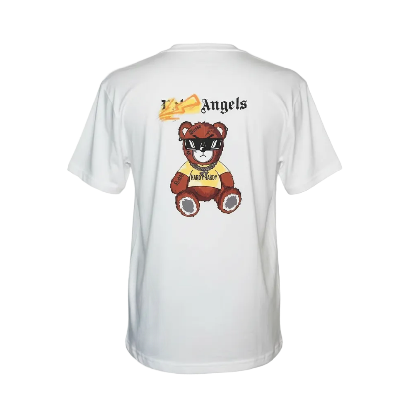 Camiseta premium de rayón amarillo con diseño de ángeles, de la marca Selah Boutique, para un estilo cómodo y elegante
