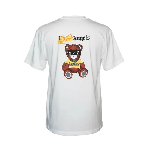 Camiseta premium de rayón amarillo con diseño de ángeles, de la marca Selah Boutique, para un estilo cómodo y elegante