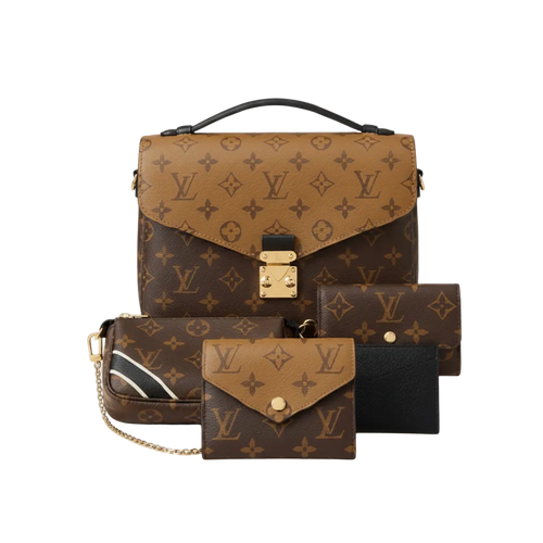 Bolsa de diseñador Louis Vuitton de mano en color café, con detalles elegantes y correas de cuero, para un estilo sofisticado.