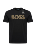 PLAYERA HUGO BOSS NEGRA LETRAS DORADAS