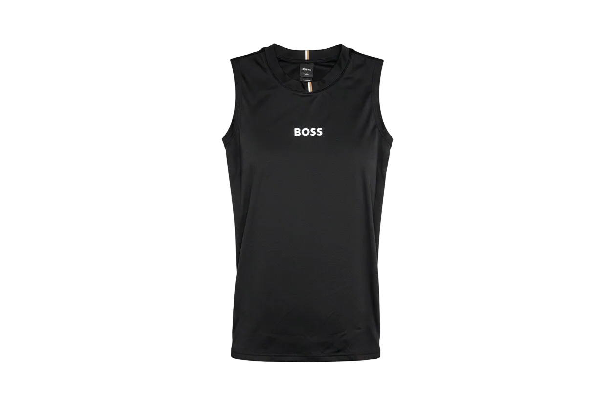 PLAYERA HUGO BOSS NEGRA SIN MANGAS