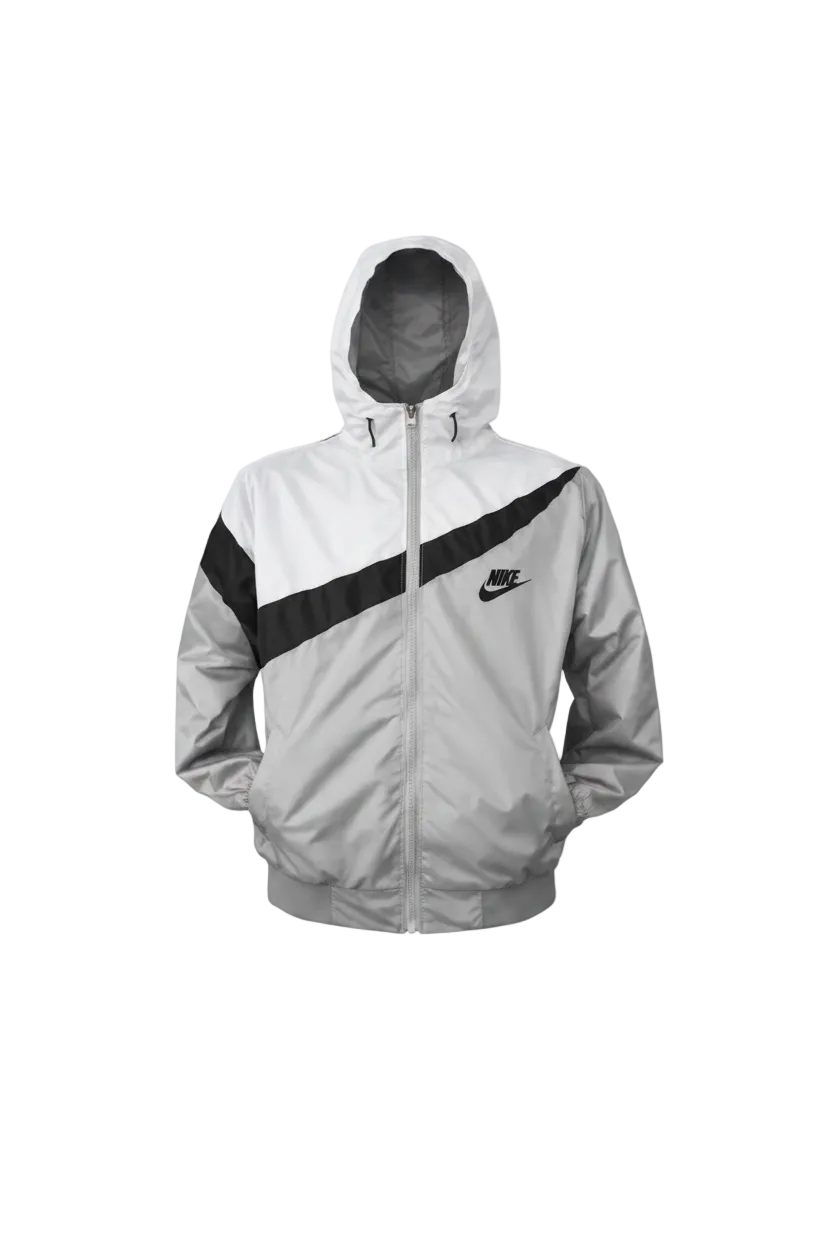 CHAMARRA ROMPEVIENTOS NIKE GRIS-NEGRO