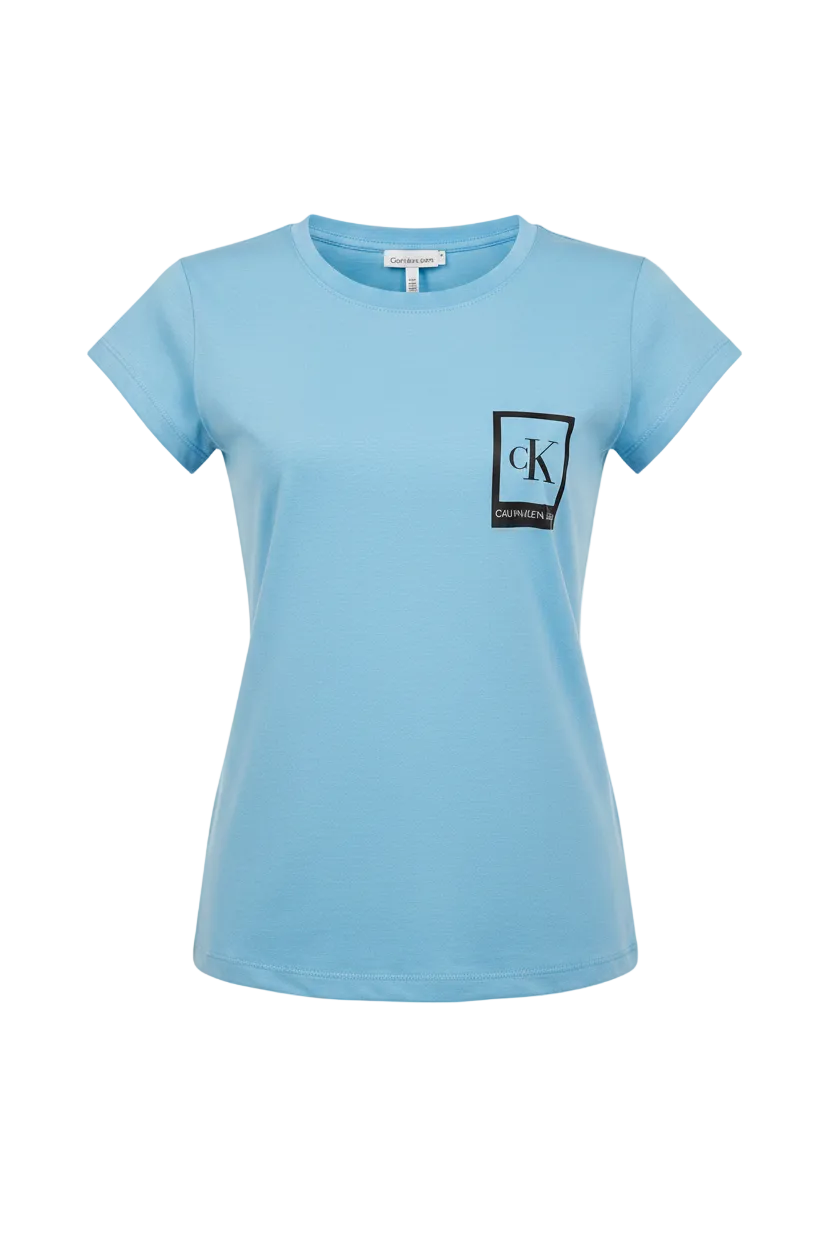 I LOVE CK PLAYERA  AZUL MUJER M
