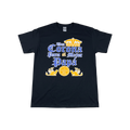 Playera esencial de My Store 2 con diseño de corona y texto "El Mejor Papá" en colores vibrantes.