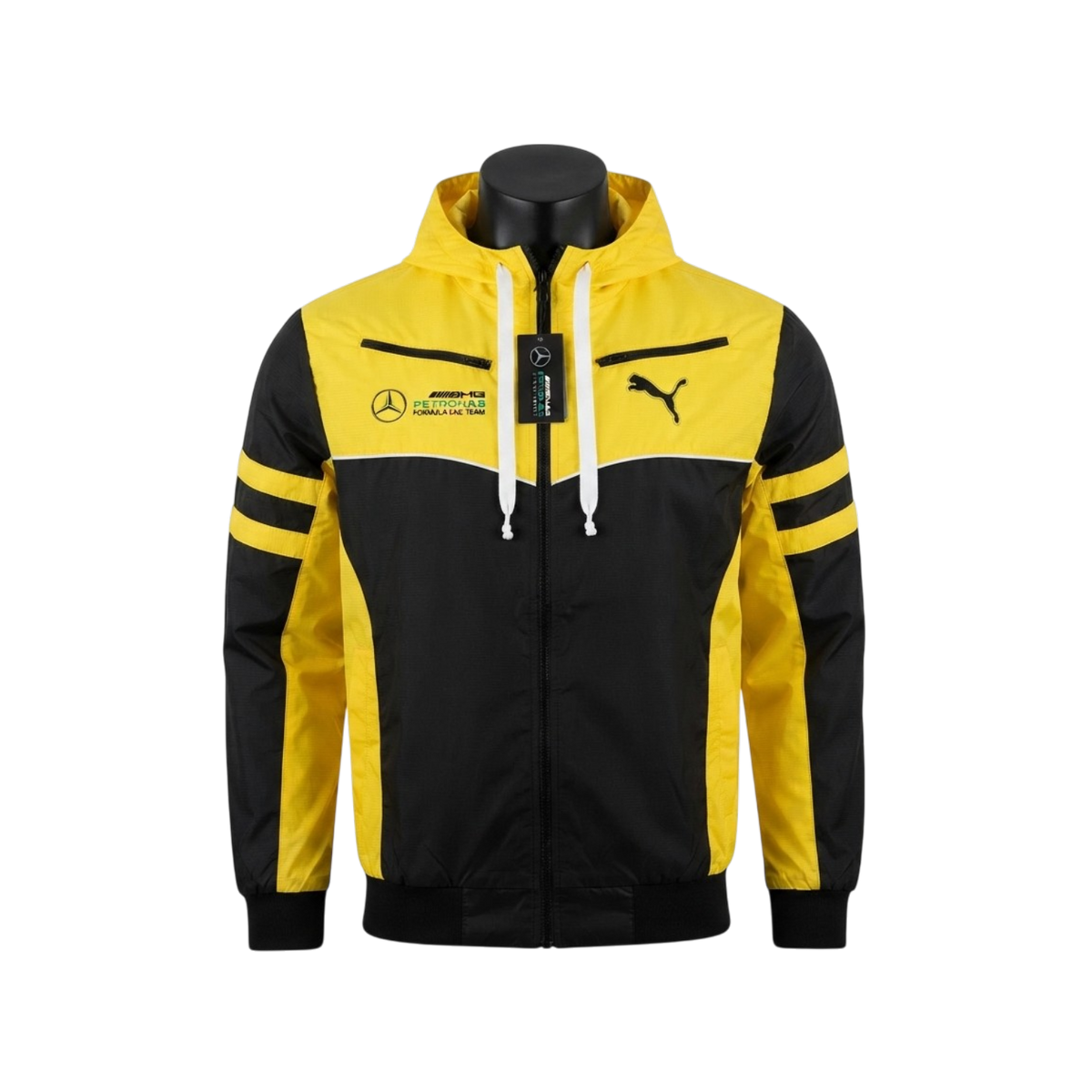 CHAMARRA ROMPEVIENTOS PUMA-PETRONAS AMARILLO-NEGRO