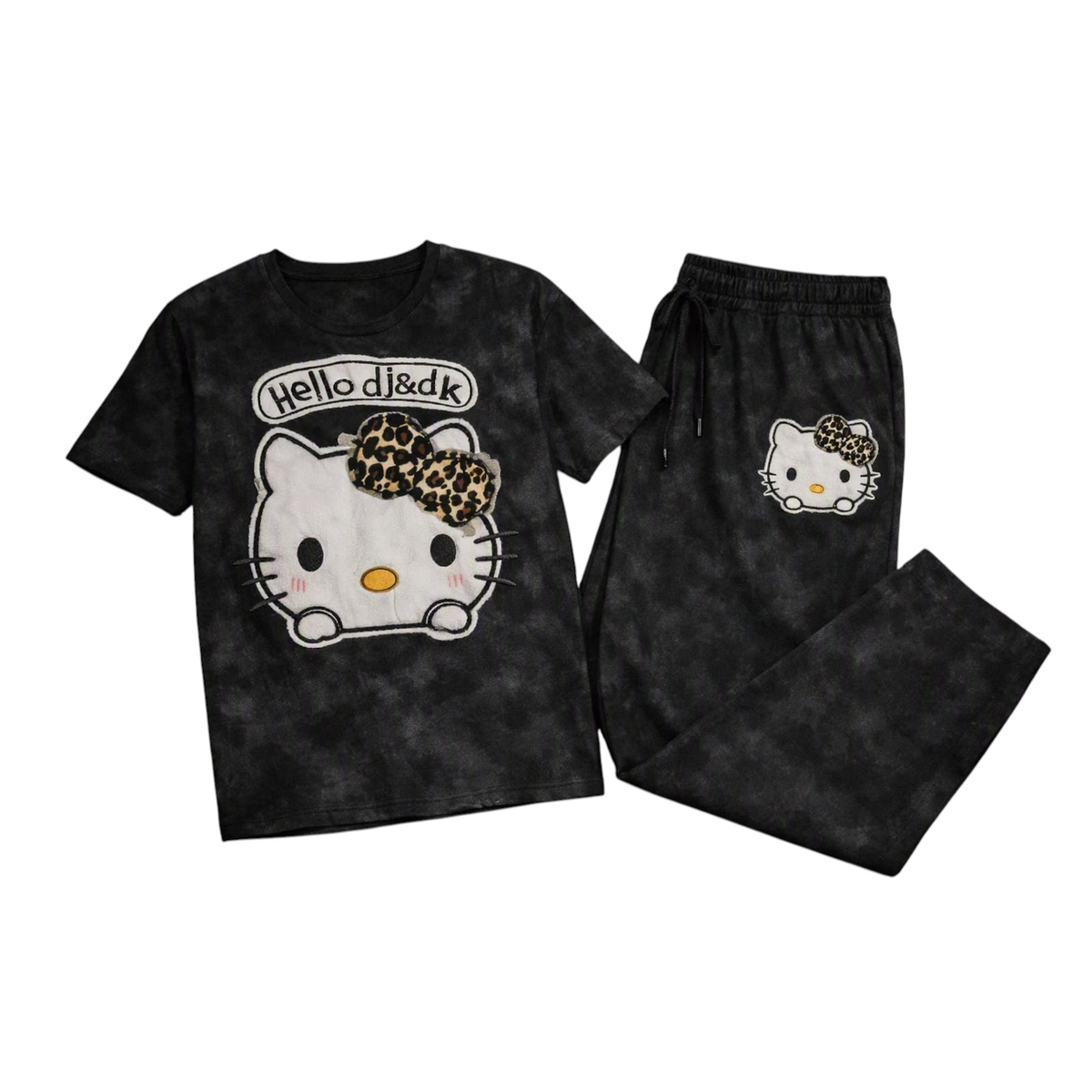Conjunto Hello Kity de la marca My Store 2, camiseta y pantalones con diseño cartoon de la personaje Hello Kity.