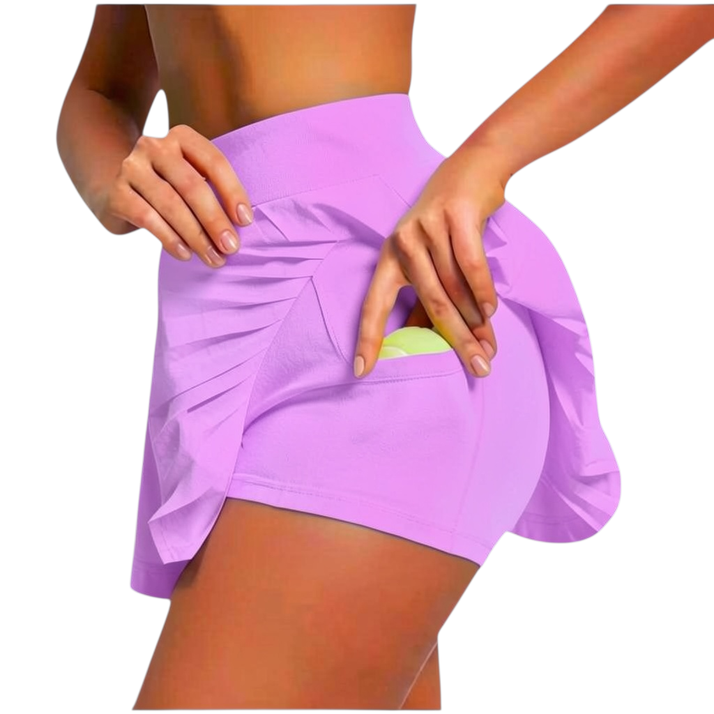 FALDA PLISADA DEPORTIVA CON SHORT Y BOLSILLO