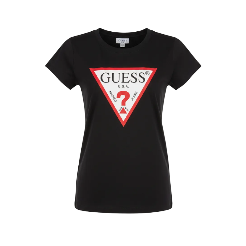 Playera negra de mujer GUESS Premium en tamaño L, diseñada por Selah Boutique, con estilo elegante y moderno.