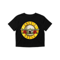 Playera esencial negra con diseño de Guns and Roses para mujer, estilo crop top de la marca My Store 2.