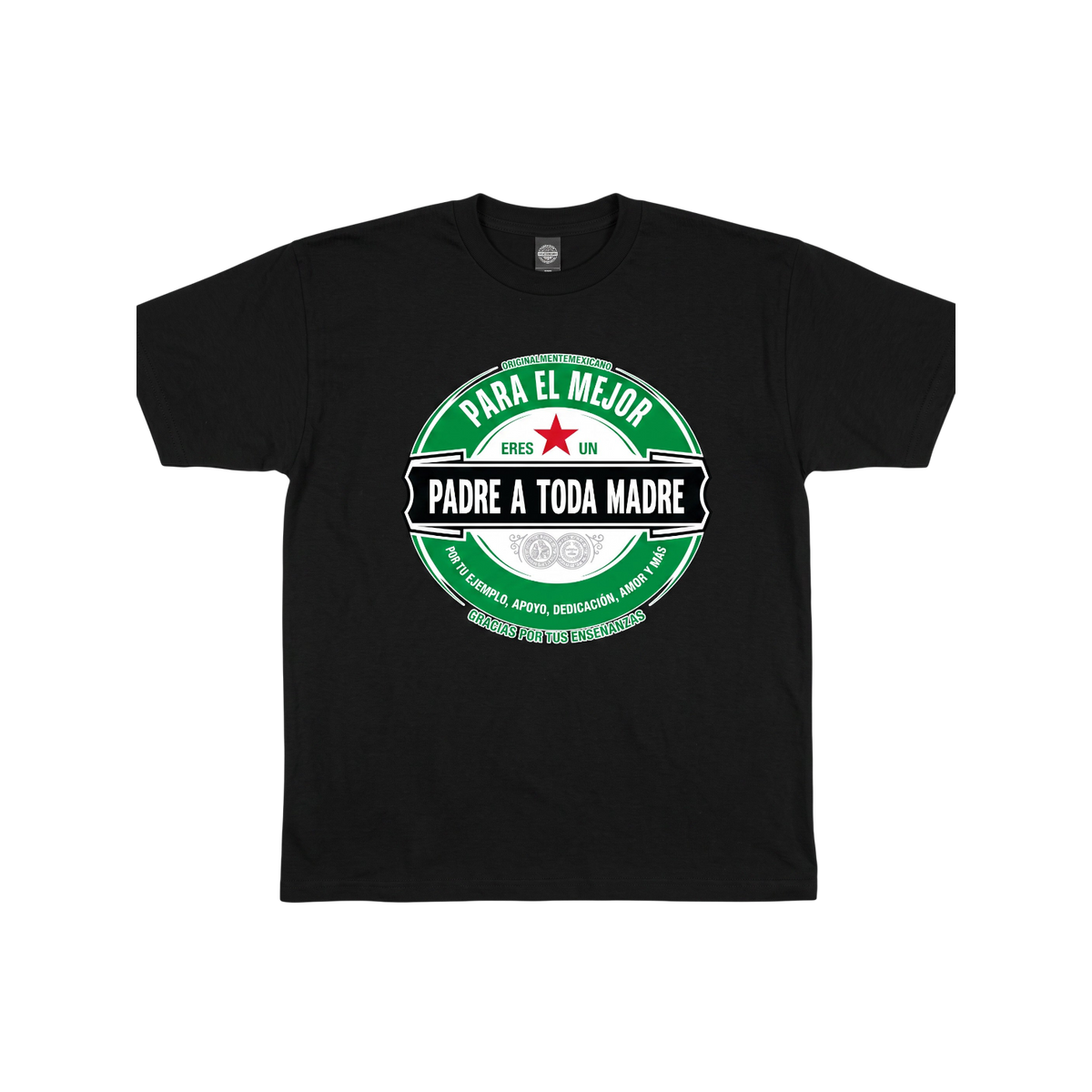 Playera esencial de Heineken El Mejor Papa de la marca My Store 2, con diseño de camiseta en la imagen.