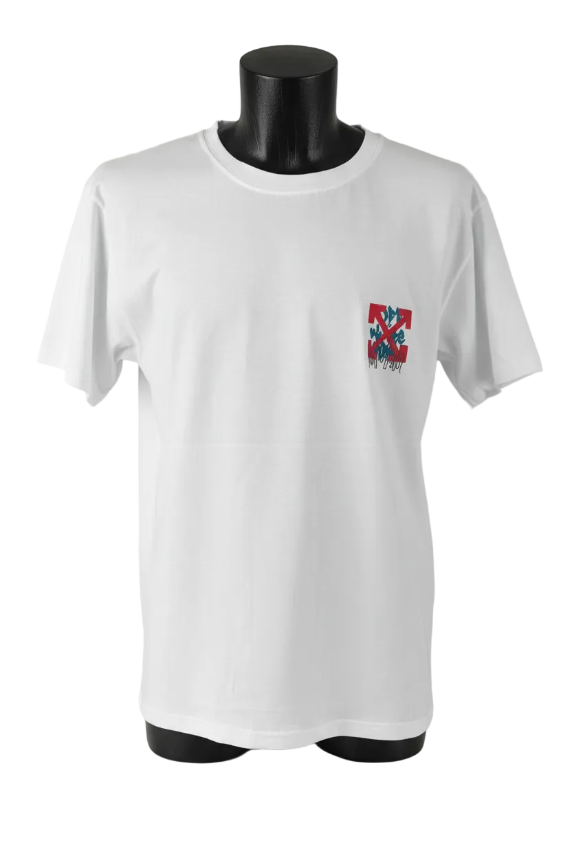 OFF WHITE BLANCA CON LINEAS CRUZADAS XL