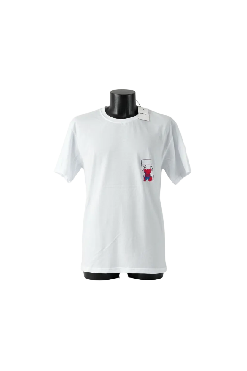 OFF WHITE BLANCA ELMO ROJO SIN OJOS ESPALDA XL