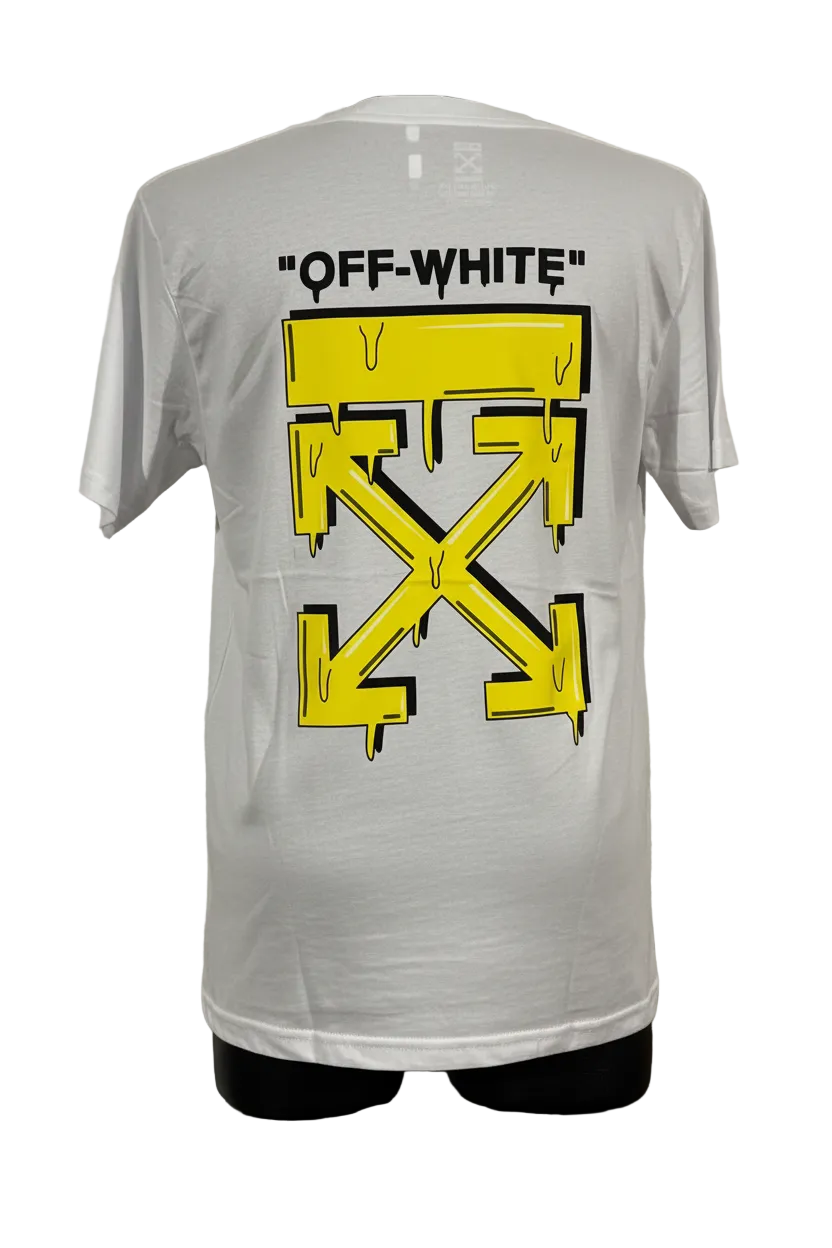 OFF WHITE BLANCA CON LOGO AMARILLO ESPALDA XL