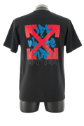 OFF WHITE NEGRA CON LINEAS CRUZADAS XL