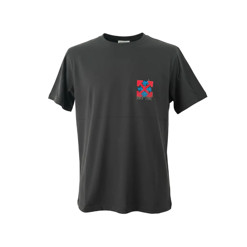 Playera premium negra con líneas cruzadas de tamaño XL de la marca Selah Boutique.