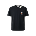 Playera premium negra de Off White con logo de Elmo naranja en tamaño XL, diseñada por Selah Boutique, vista frontal.