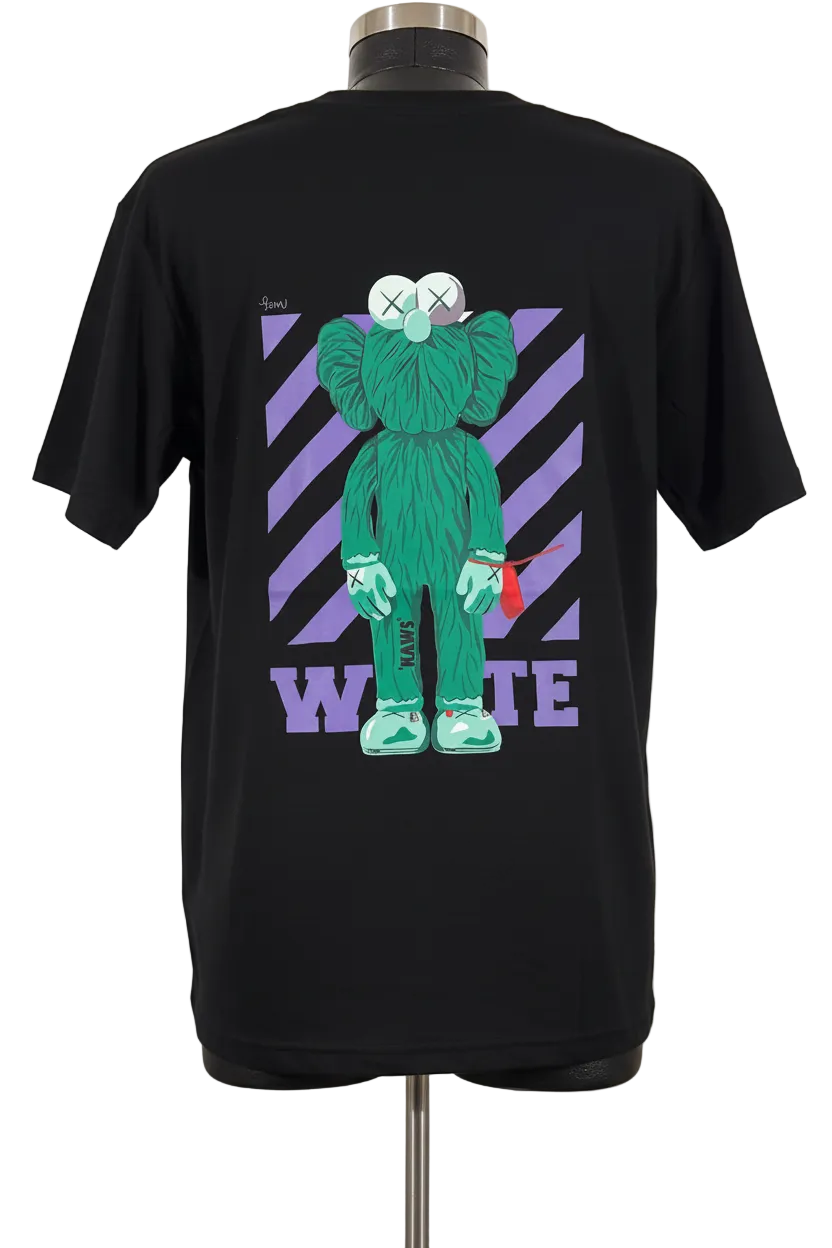 OFF WHITE NEGRA CON LOGO ELMO VERDE EN ESPALDA XL