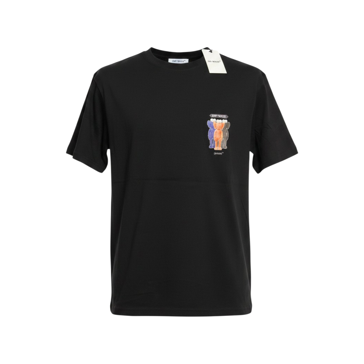 Playera premium negra con osos de colores de la marca Selah Boutique, diseño moderno y llamativo, vista frontal.