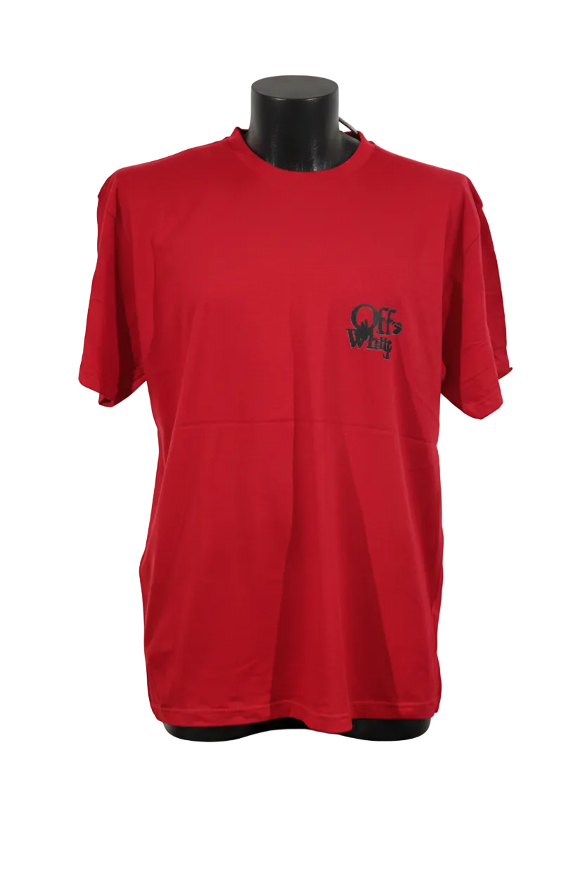 OFF WHITE ROJA CON LOGO NEGRO ESPALDA XL