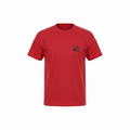 Playera premium roja con logotipo negro en la espalda, talla XL, de la marca Selah Boutique, vista frontal de la camiseta.