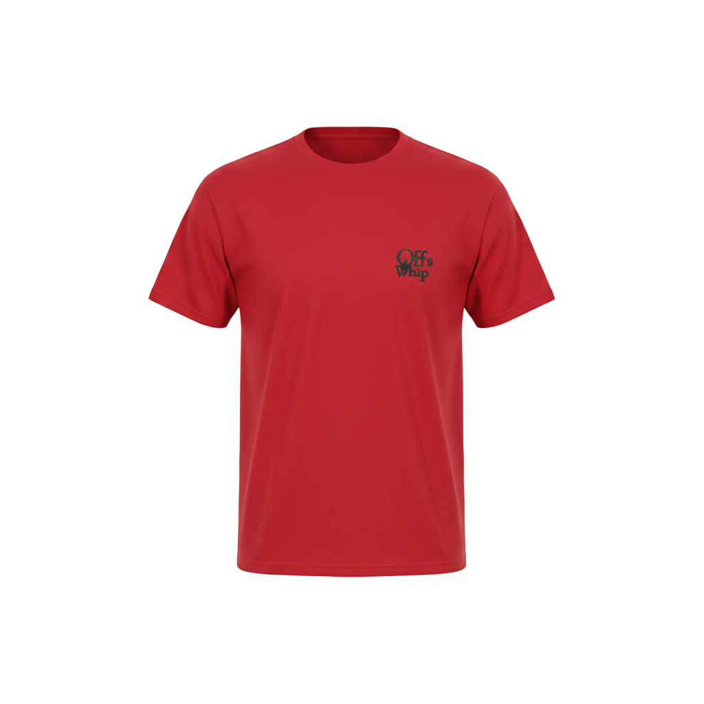 Playera premium roja con logotipo negro en la espalda, talla XL, de la marca Selah Boutique, vista frontal de la camiseta.