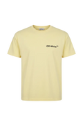 Playera premium amarilla Off White de la marca Selah Boutique, vista frontal en color amarillo y diseño elegante.
