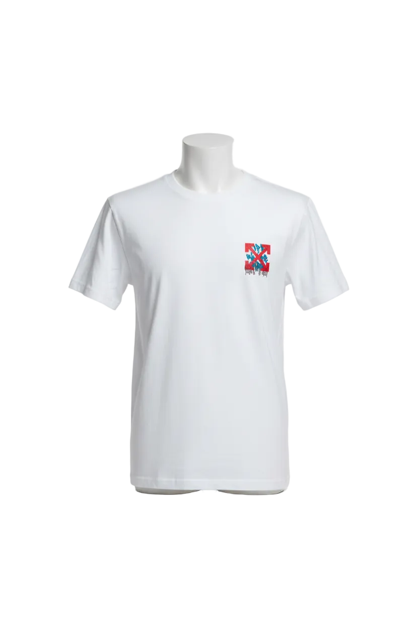 OFF WHITE BLANCA LOGO TRASERO ROJO G