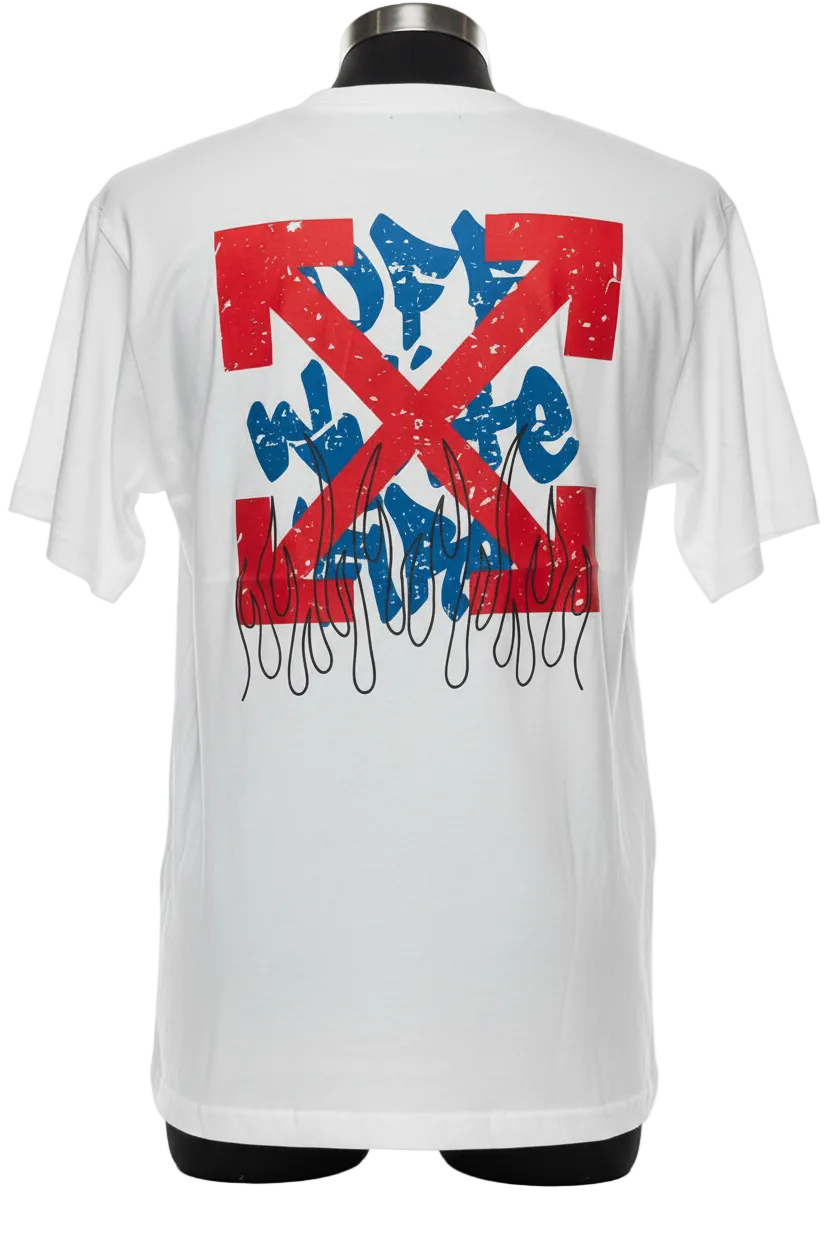 OFF WHITE BLANCA LOGO TRASERO ROJO G