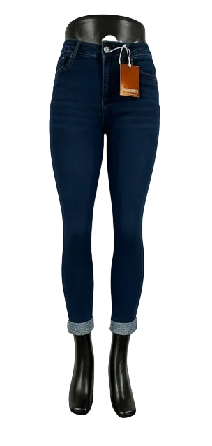 PANTALON ENTUBADO AZUL DETALLE TOBILLO