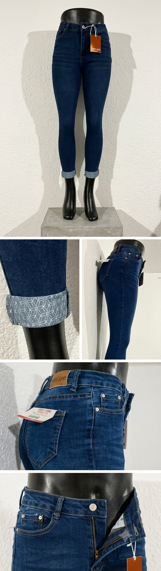 PANTALON ENTUBADO AZUL DETALLE TOBILLO