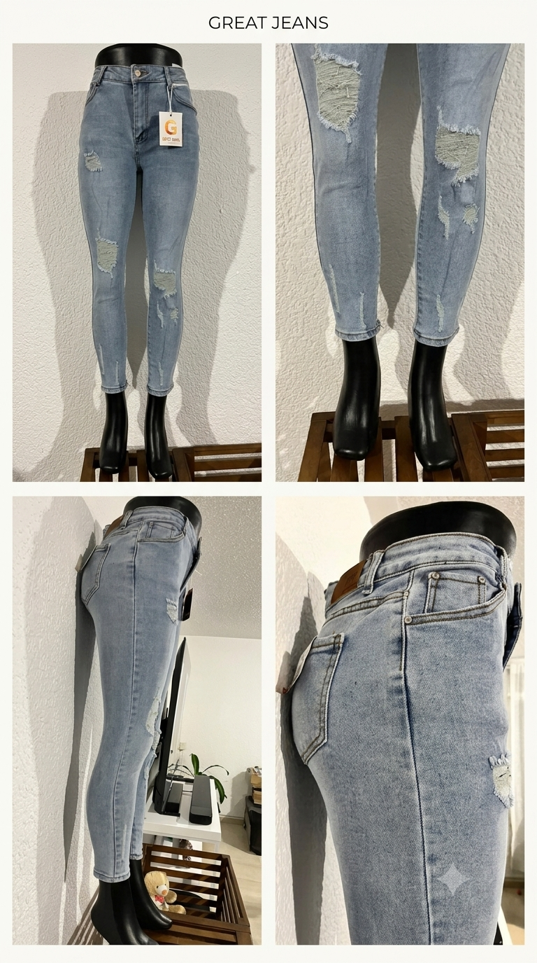 PANTALON ENTUBADO AZUL ROTO