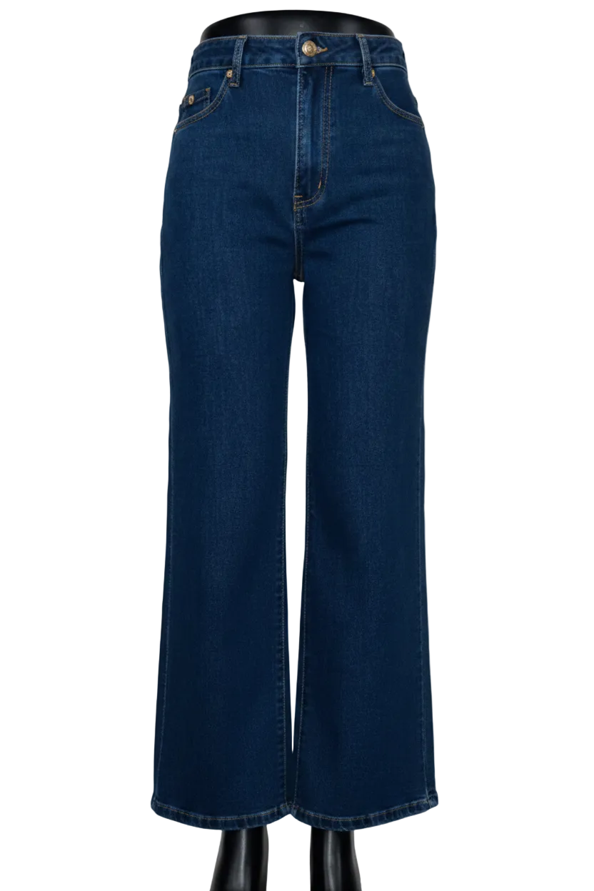 PANTALON ENTUBADO MOM JEANS MOÑO