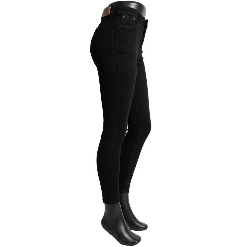 Pantalón entubado negro de mezclilla para mujer, ajustado y moderno, de la marca My Store 2.