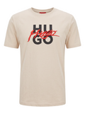 PLAYERA HUGO BOSS BORDADA CON LOGO IMPRESO CAFÉ