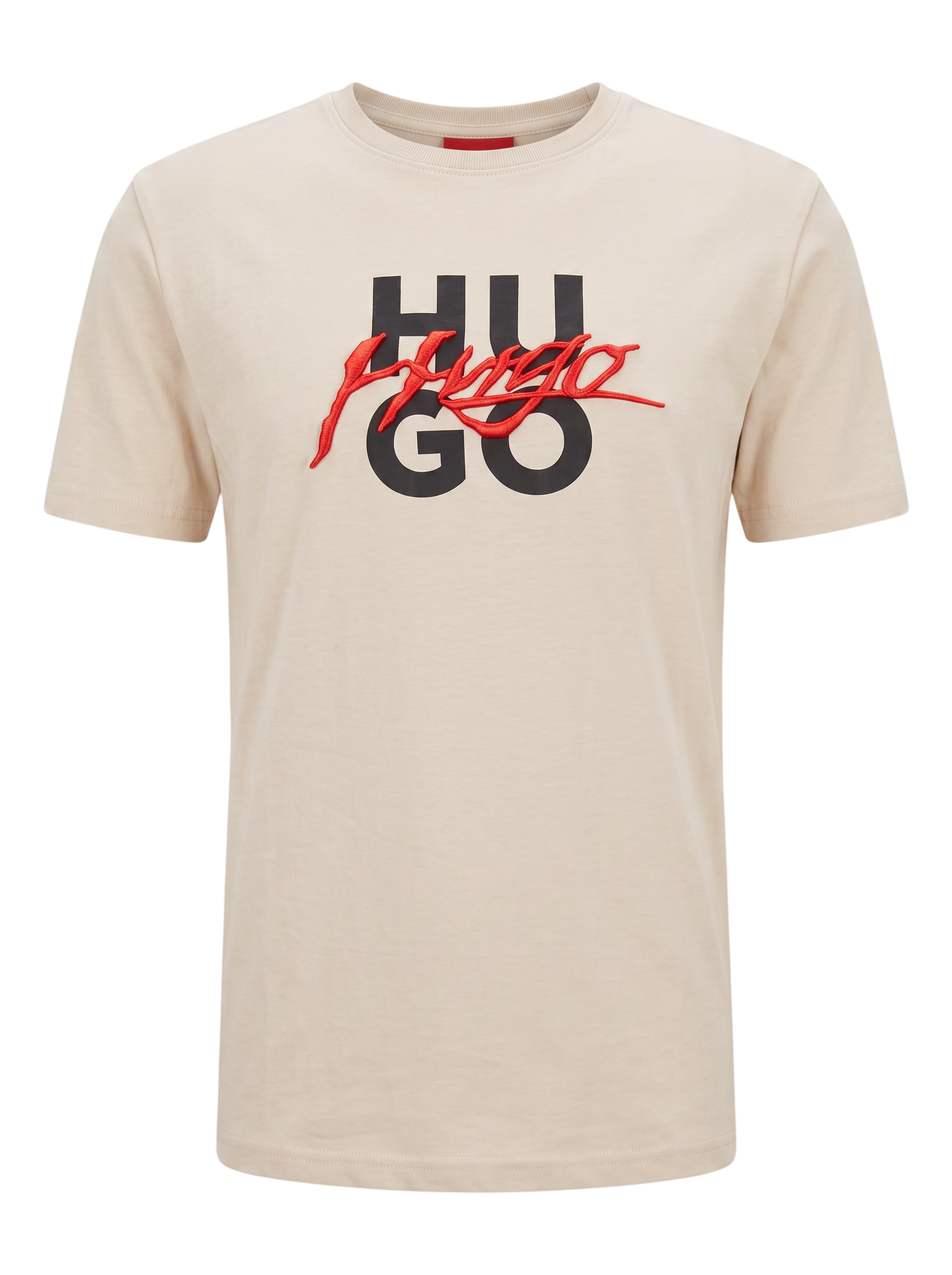 PLAYERA HUGO BOSS BORDADA CON LOGO IMPRESO CAFÉ
