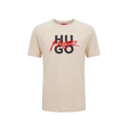 PLAYERA HUGO BOSS BORDADA CON LOGO IMPRESO CAFÉ